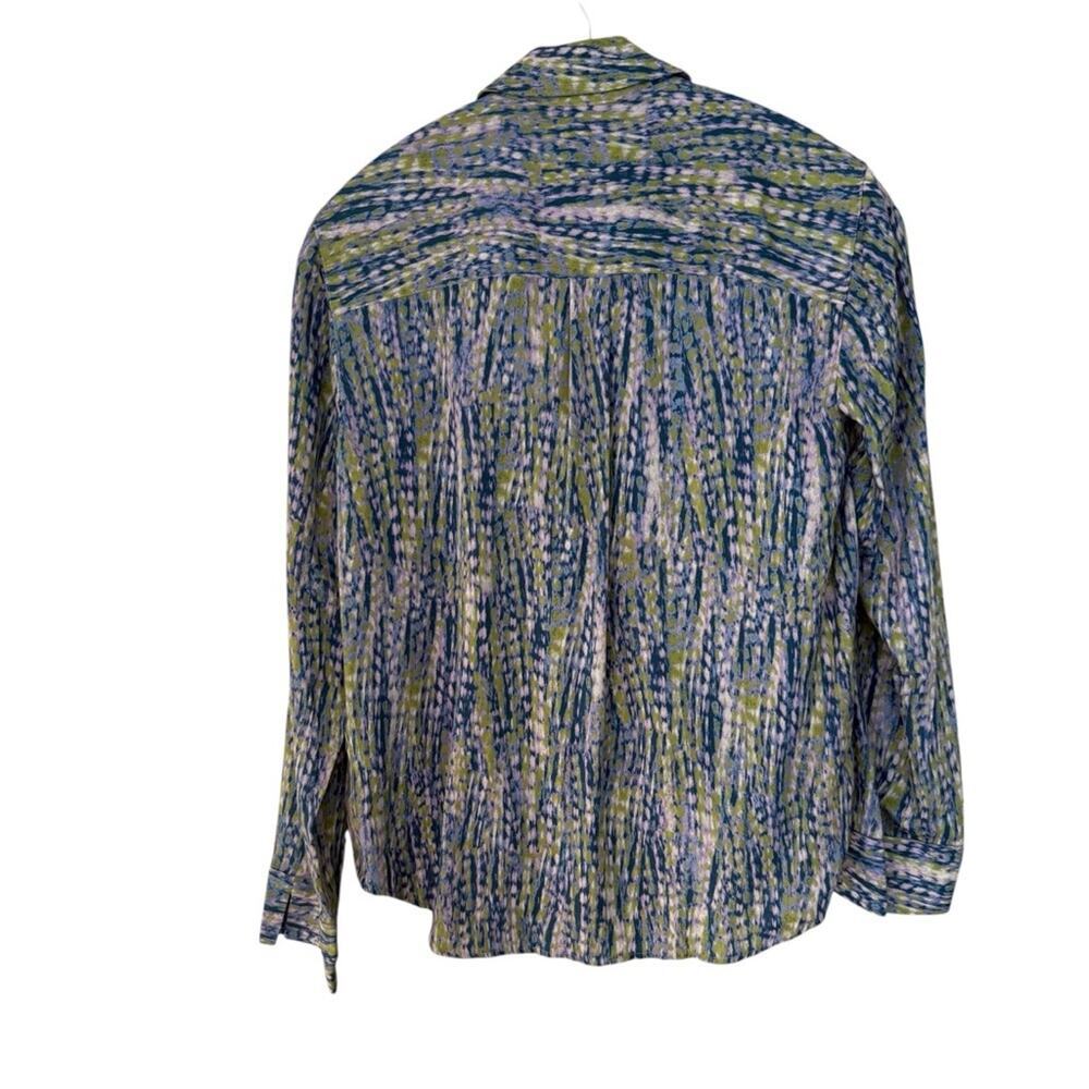 Pilcro Tisha Surplice Anthropologie Women's Blue Blouse Size XS - Picture 4 of 6